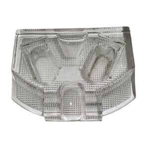 Antique Frank A Weeks Inkwell Pen Holder Art Nouveau Molded Glass 475 Paragon